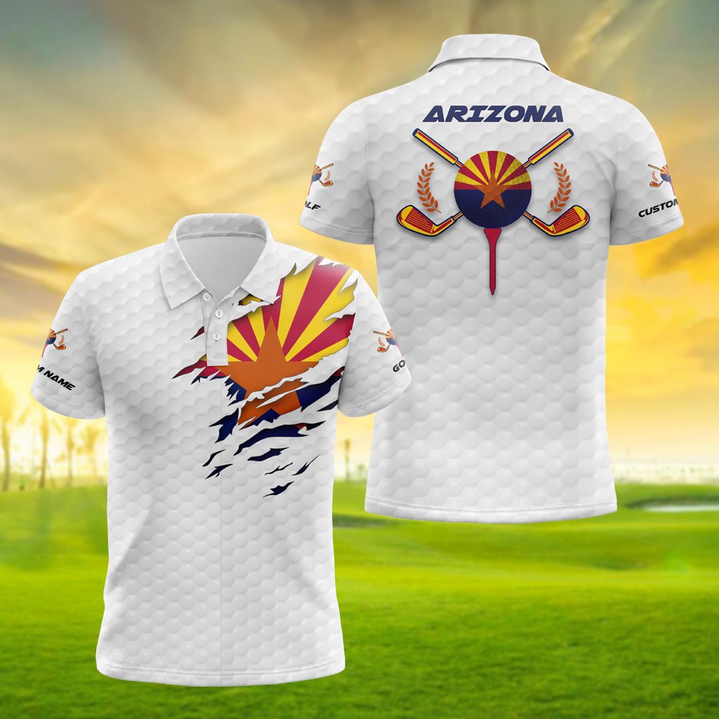 Personalised Arizona Golf 3D Polo Shirt - AL01