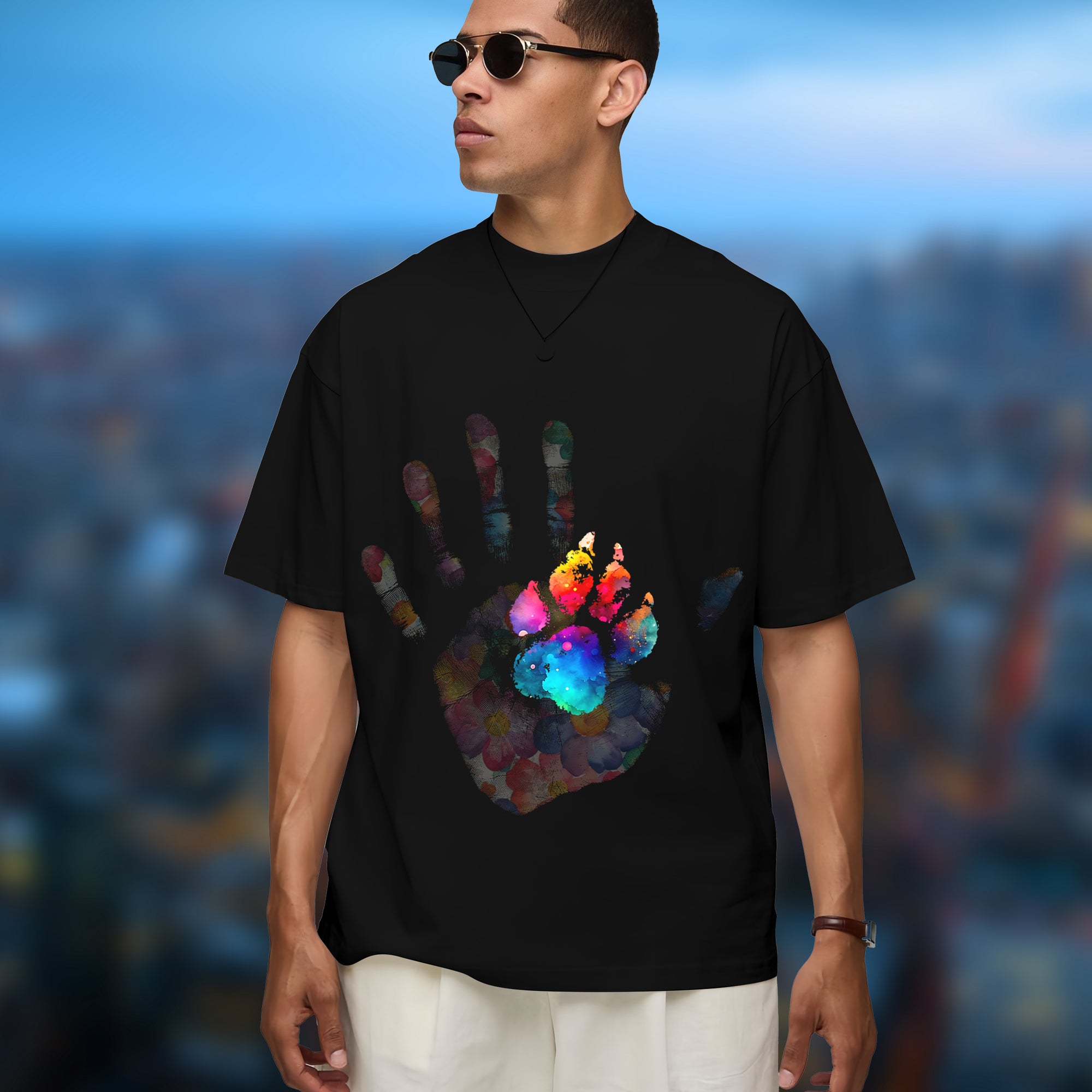 Side by Side – Hand & Paw - 2D T-Shirt For Men/Women - TH02