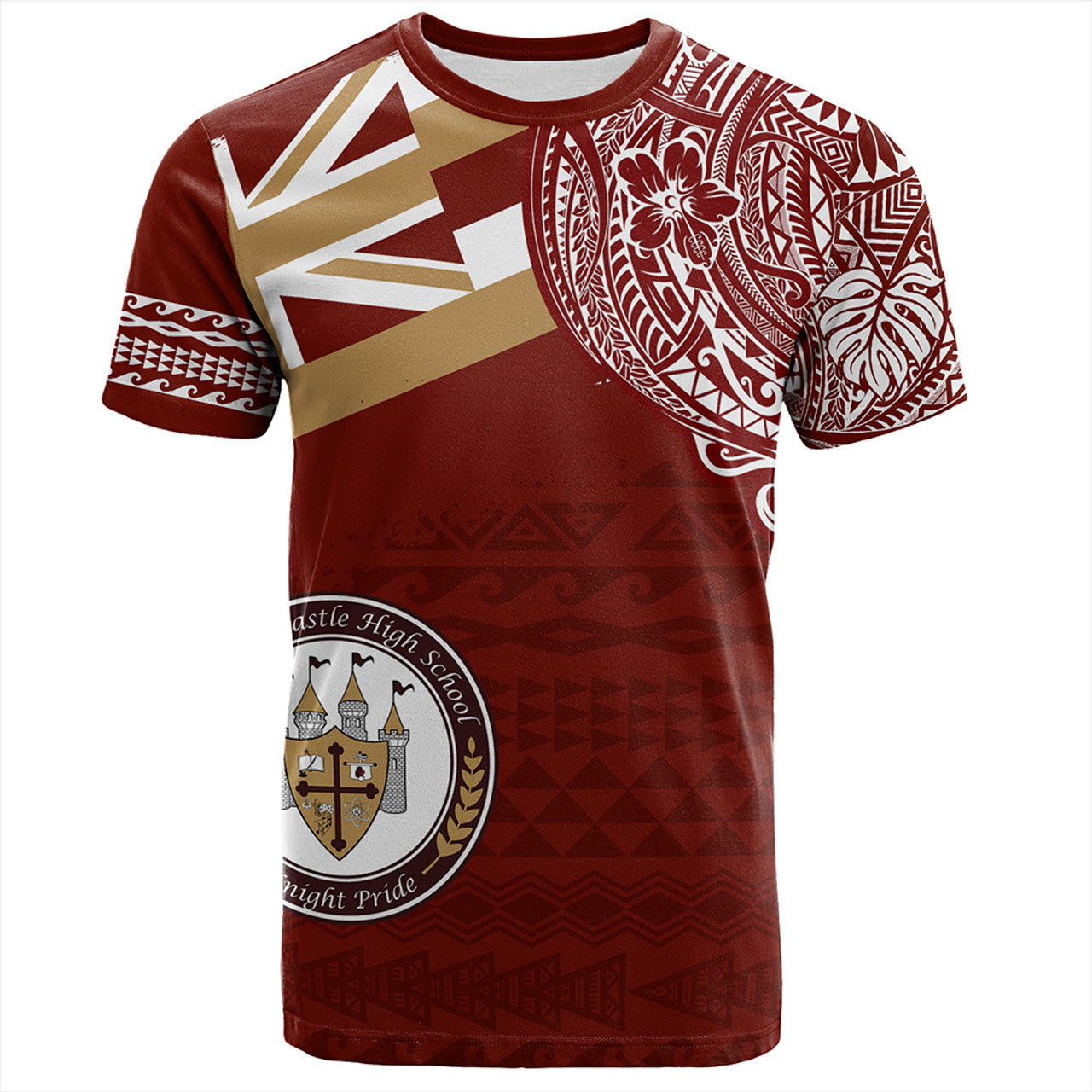 Hawaii James B. Castle High School With Crest Style T-shirt Unisex