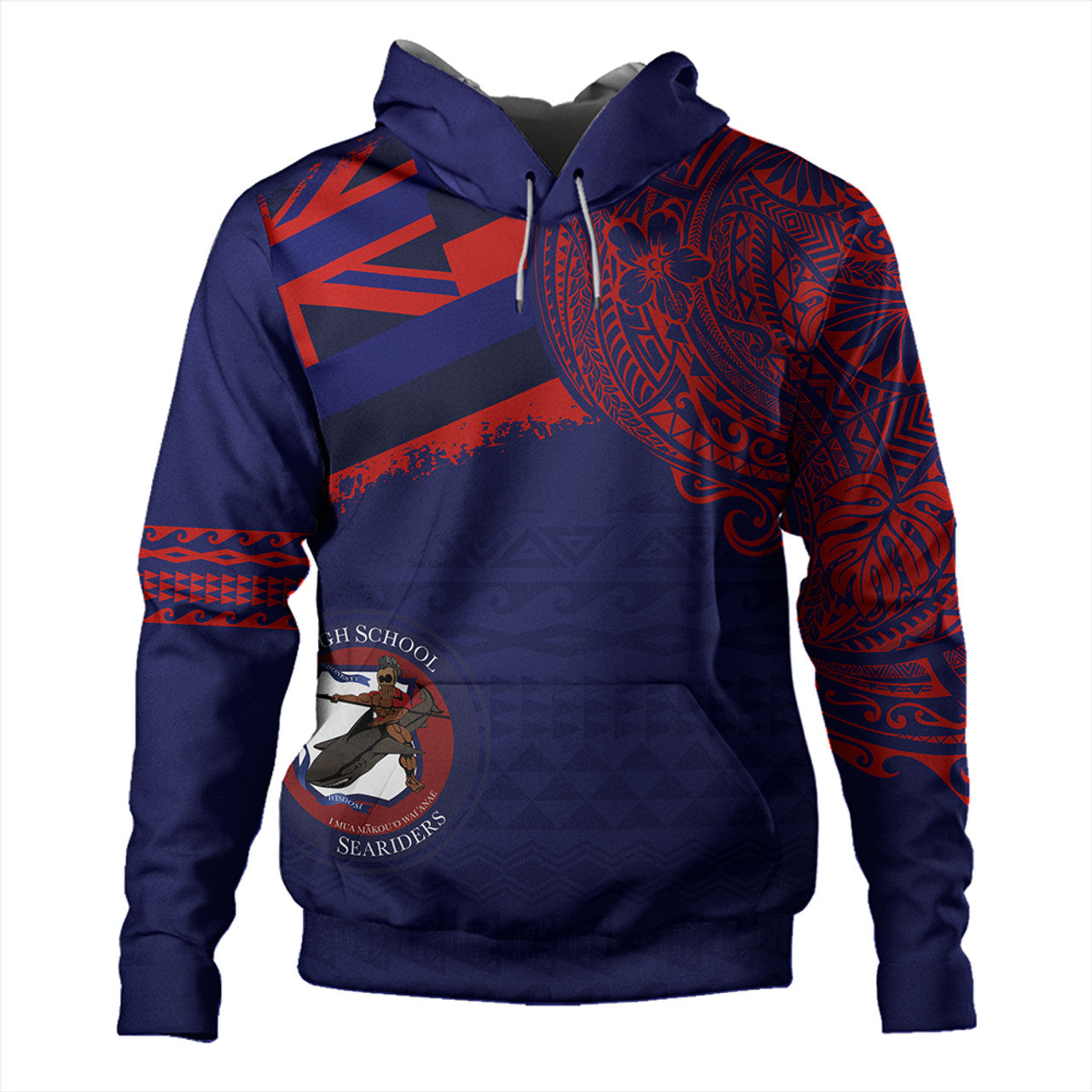 Hawaii Waianae High School With Crest Style Hoodie Unisex