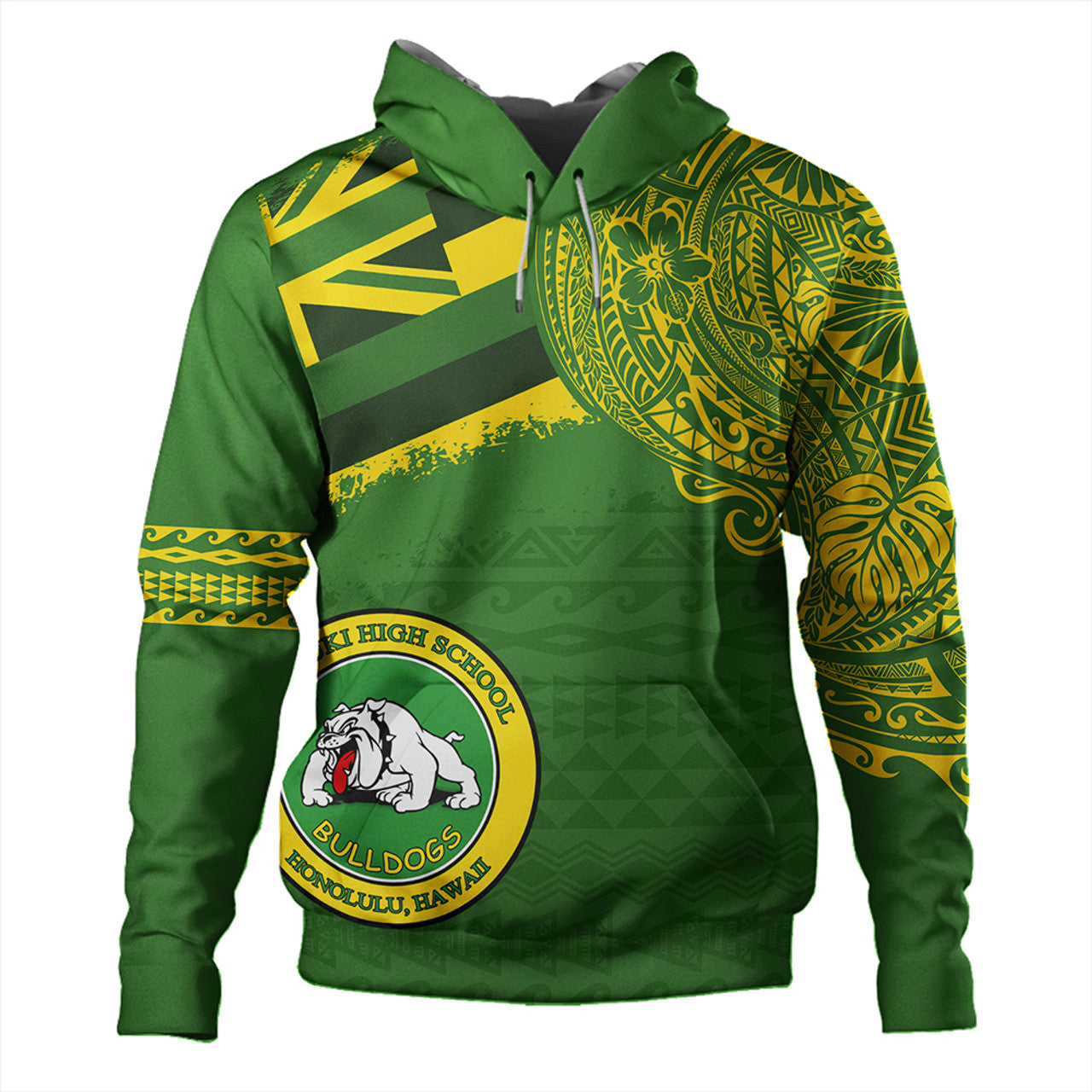 Hawaii Kaimuki High School With Crest Style Hoodie Unisex