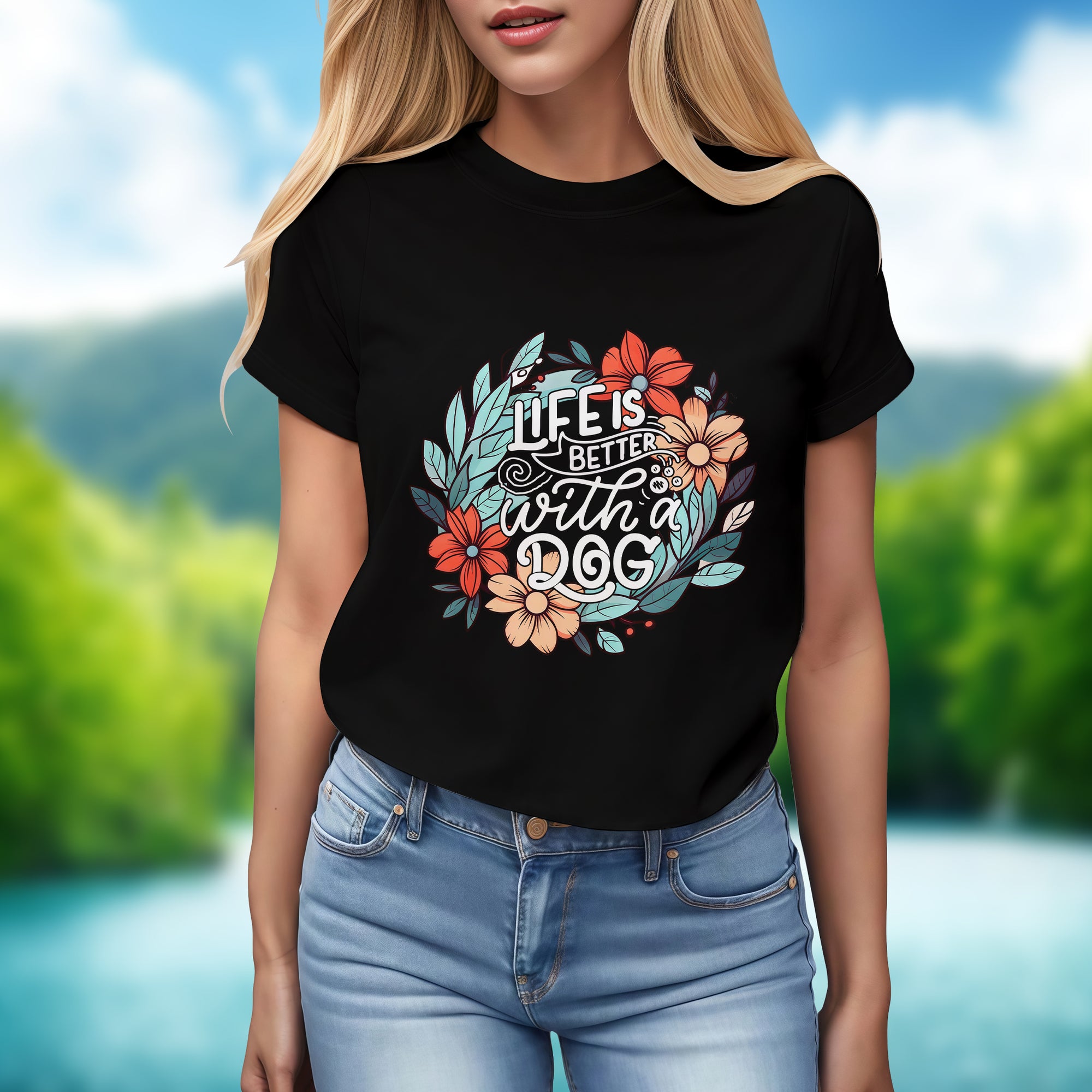 Life Is Better With A Dog - 2D T-Shirt For Men/Women - TH02