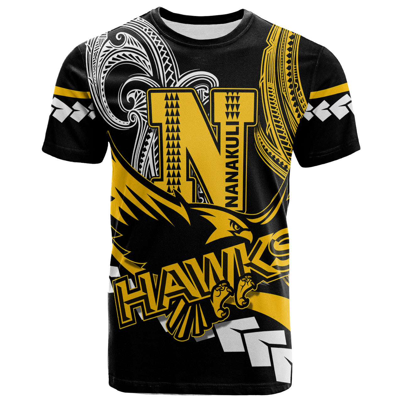 Hawaii Nanakuli High School Polynesian Tribal Pattern T-Shirt For Men/Women