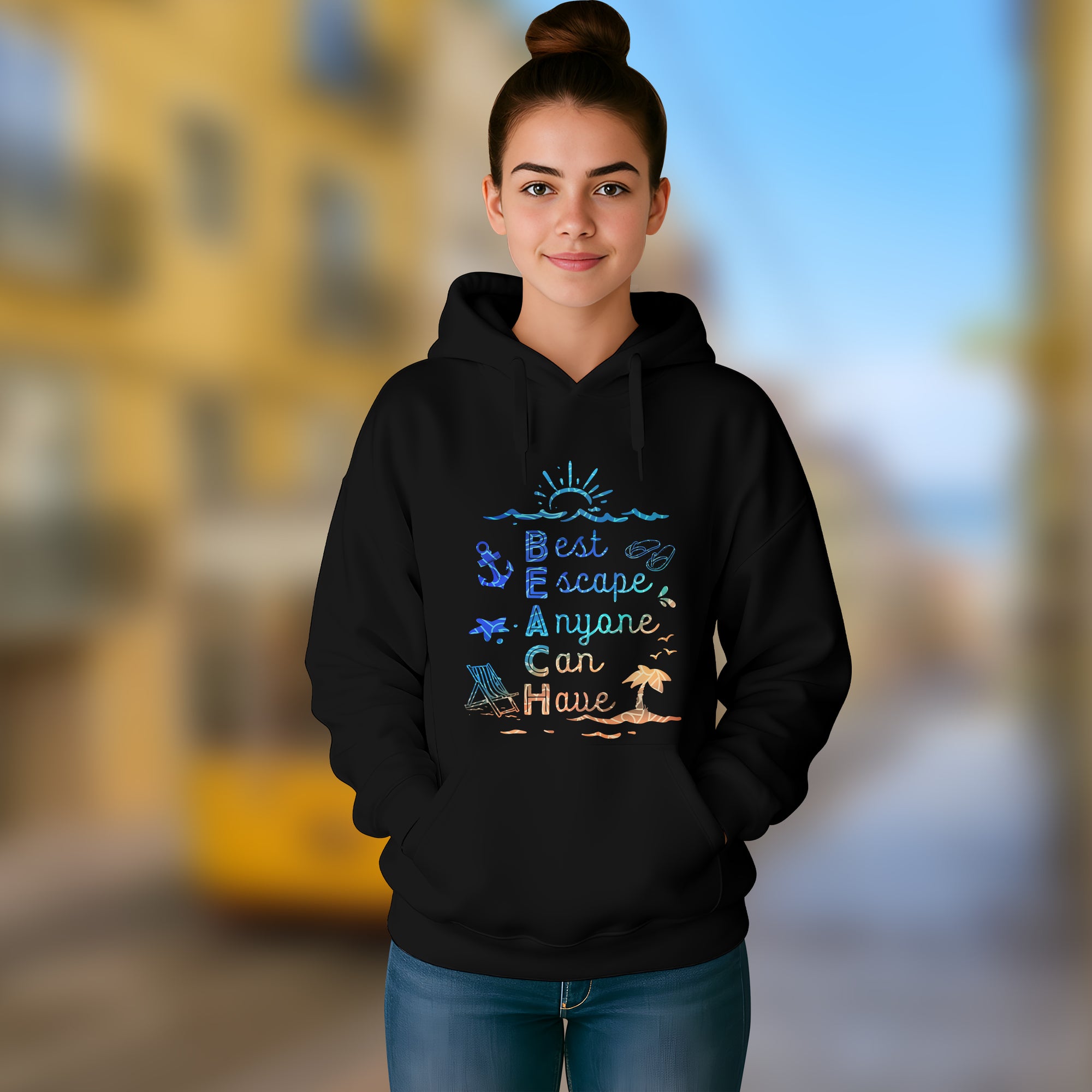 BEACH - Best Escape Anyone Can Have - 2D Hoodie For Men/Women - TH02