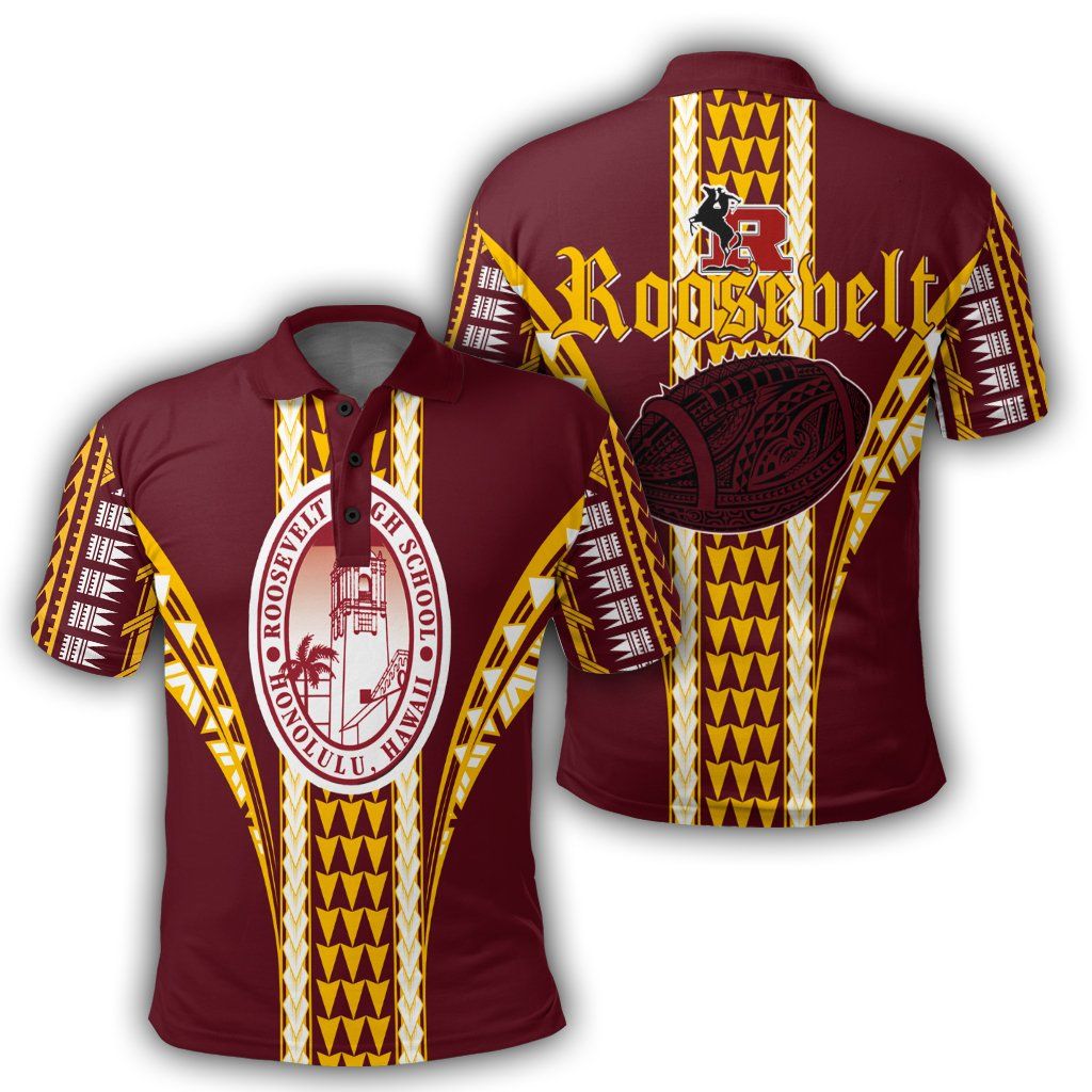 Hawaii Roosevelt High Football Jersey Polo Shirt Unisex