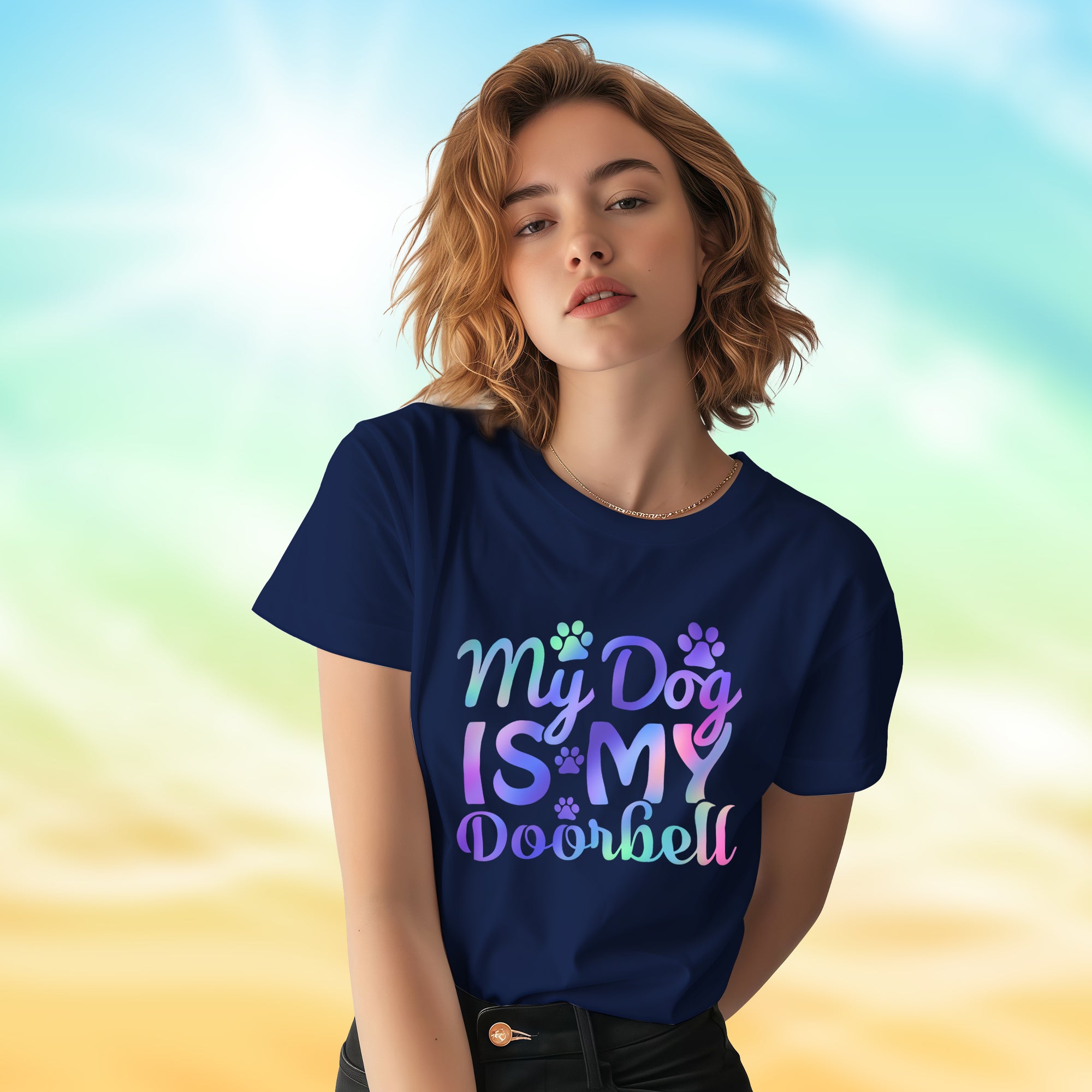 My Dog Is My Doorbell - 2D T-Shirt For Men/Women - TH02