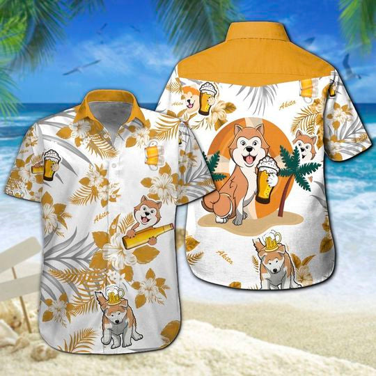Akita Beer Hawaiian Shirt For Men/Women