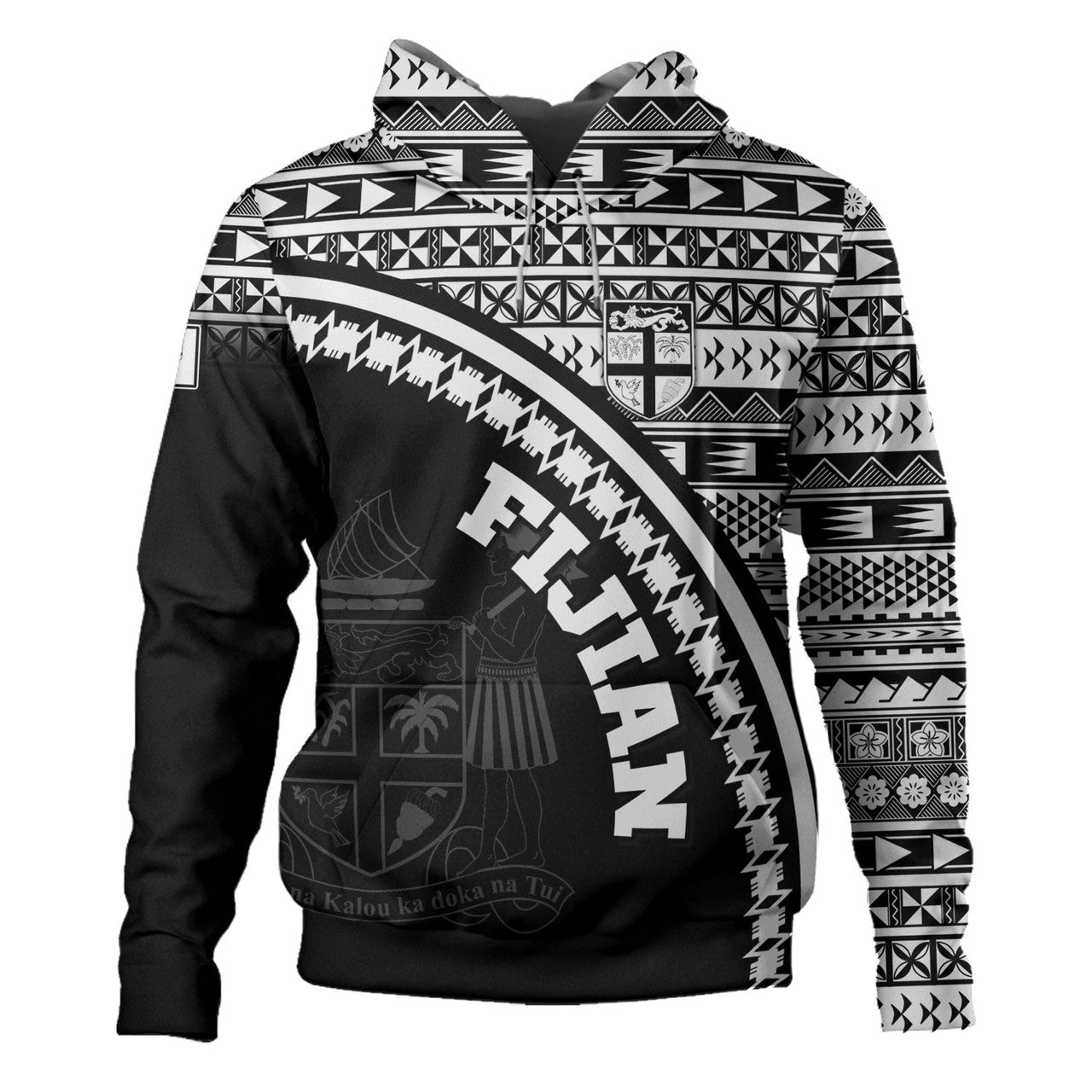 Fiji Fijian Kesakesa Masi Patterns Curve Style Hoodie Unisex