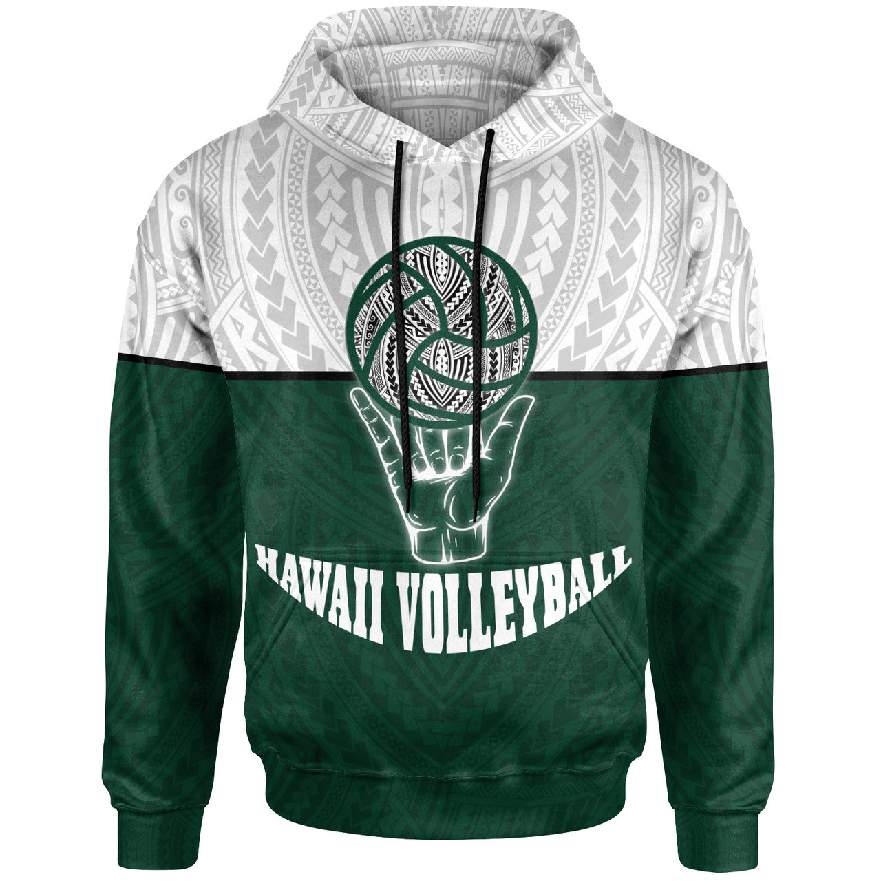Hawaii Volleyball Polynesian Pattern Hoodie For Men/Women