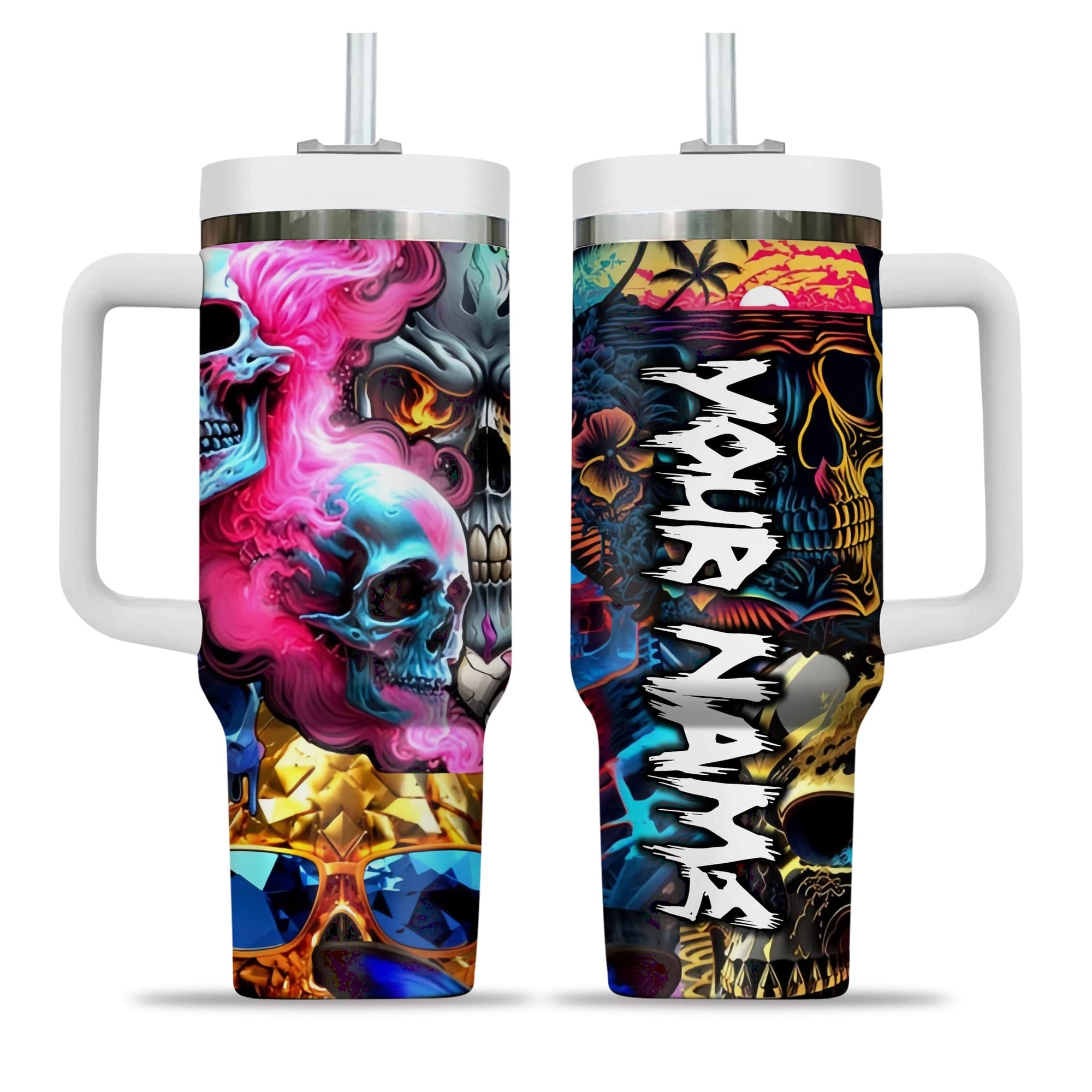 Personalised Lethal Beauty Design Halloween Vibes Handle With Tumbler – Size 40oz - TH02