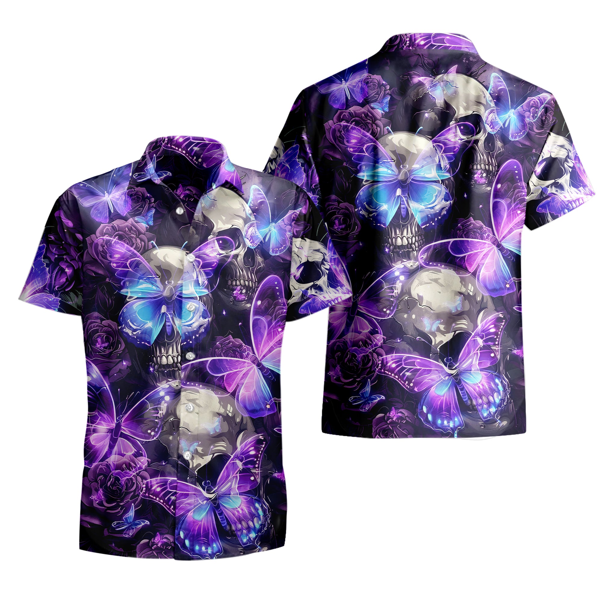 Nocturne Wings Design Halloween Vibes Hawaiian Shirt - TH02