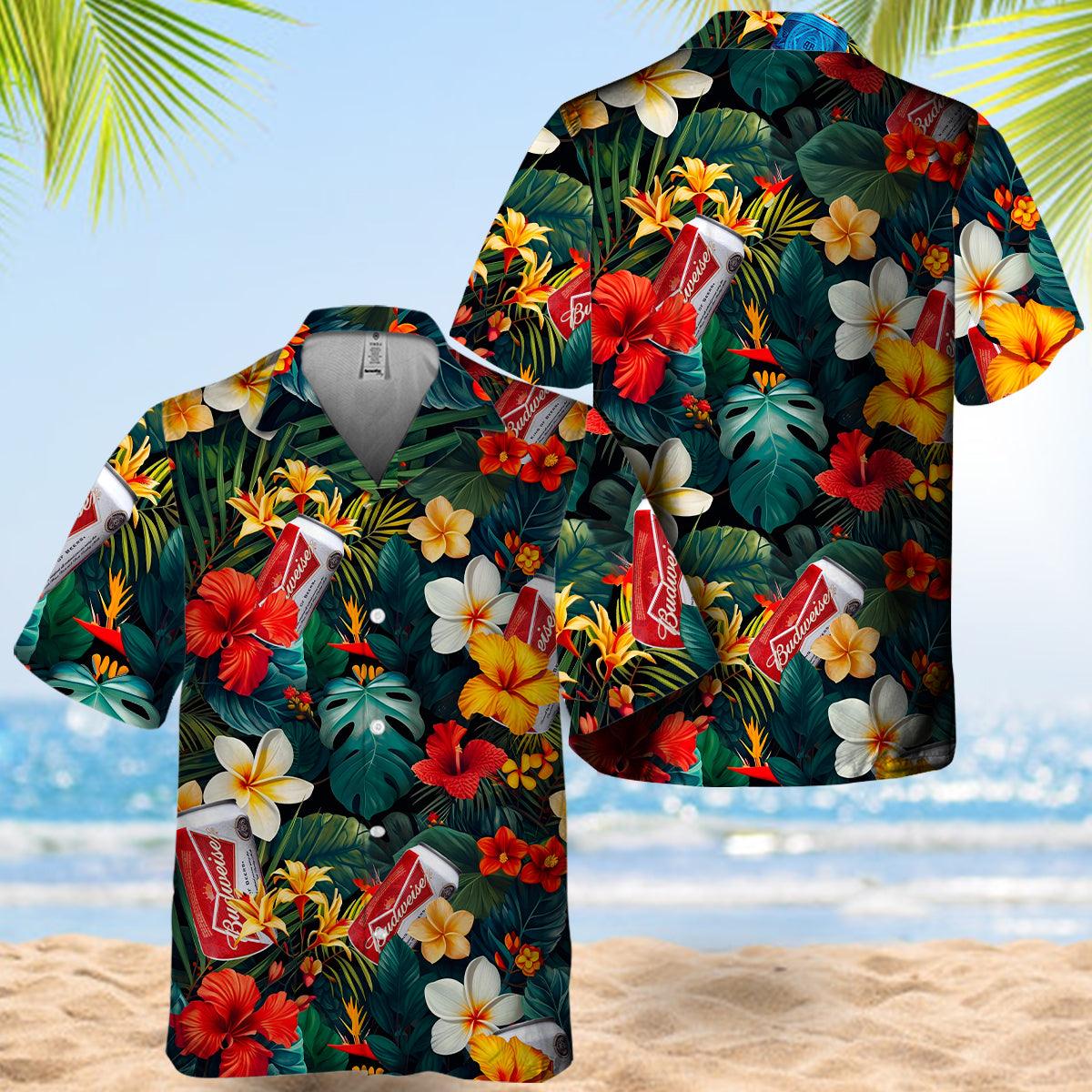 Budweiser Tropical Hawaiian Shirt For Men/Women