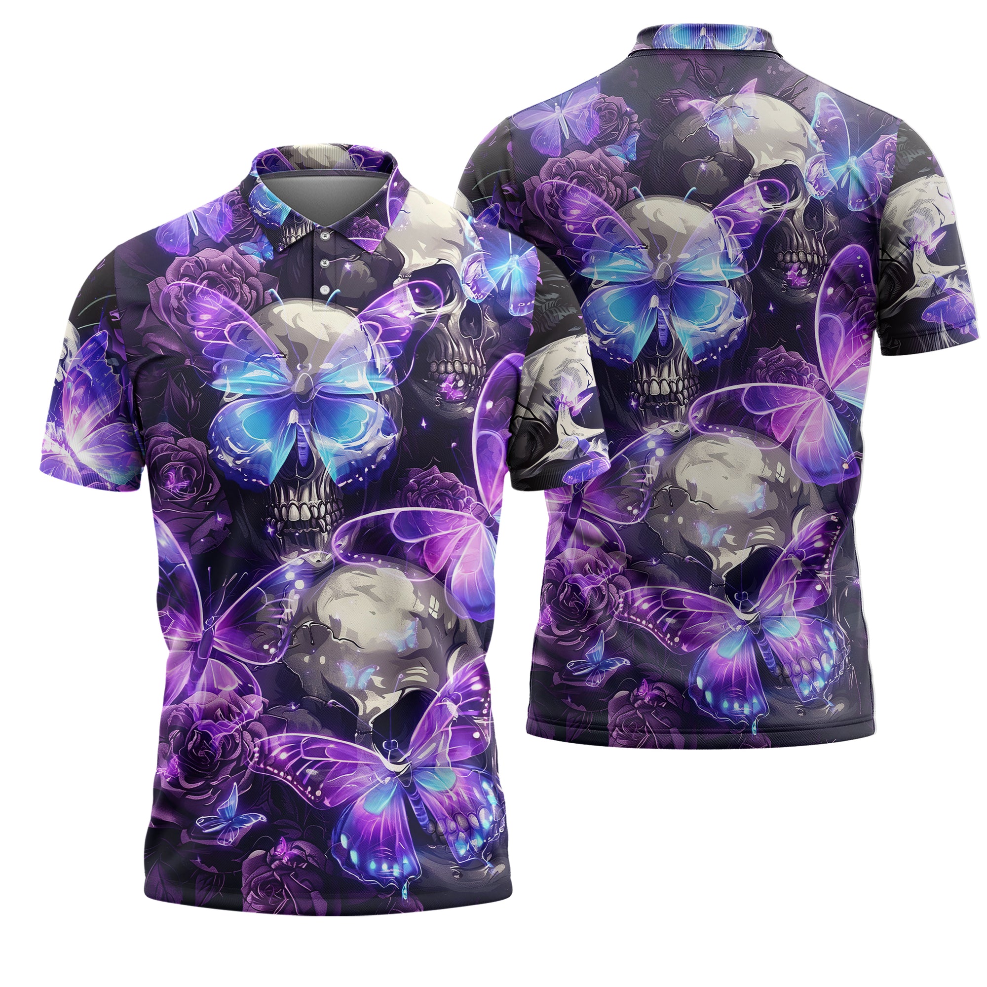 Nocturne Wings Design Halloween Vibes Polo Shirt - TH02