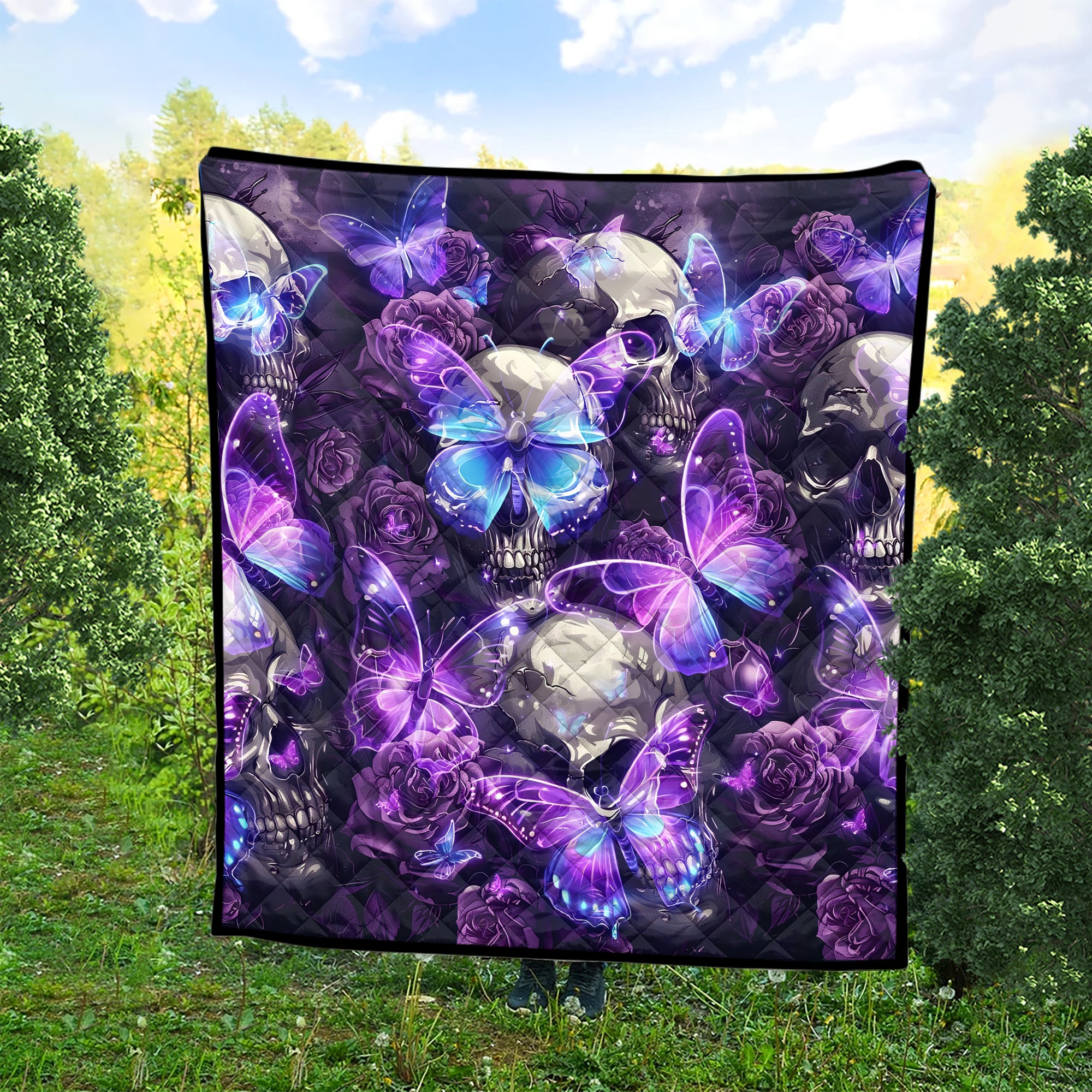 Nocturne Wings Design Halloween Vibes Premium Quilt - TH02