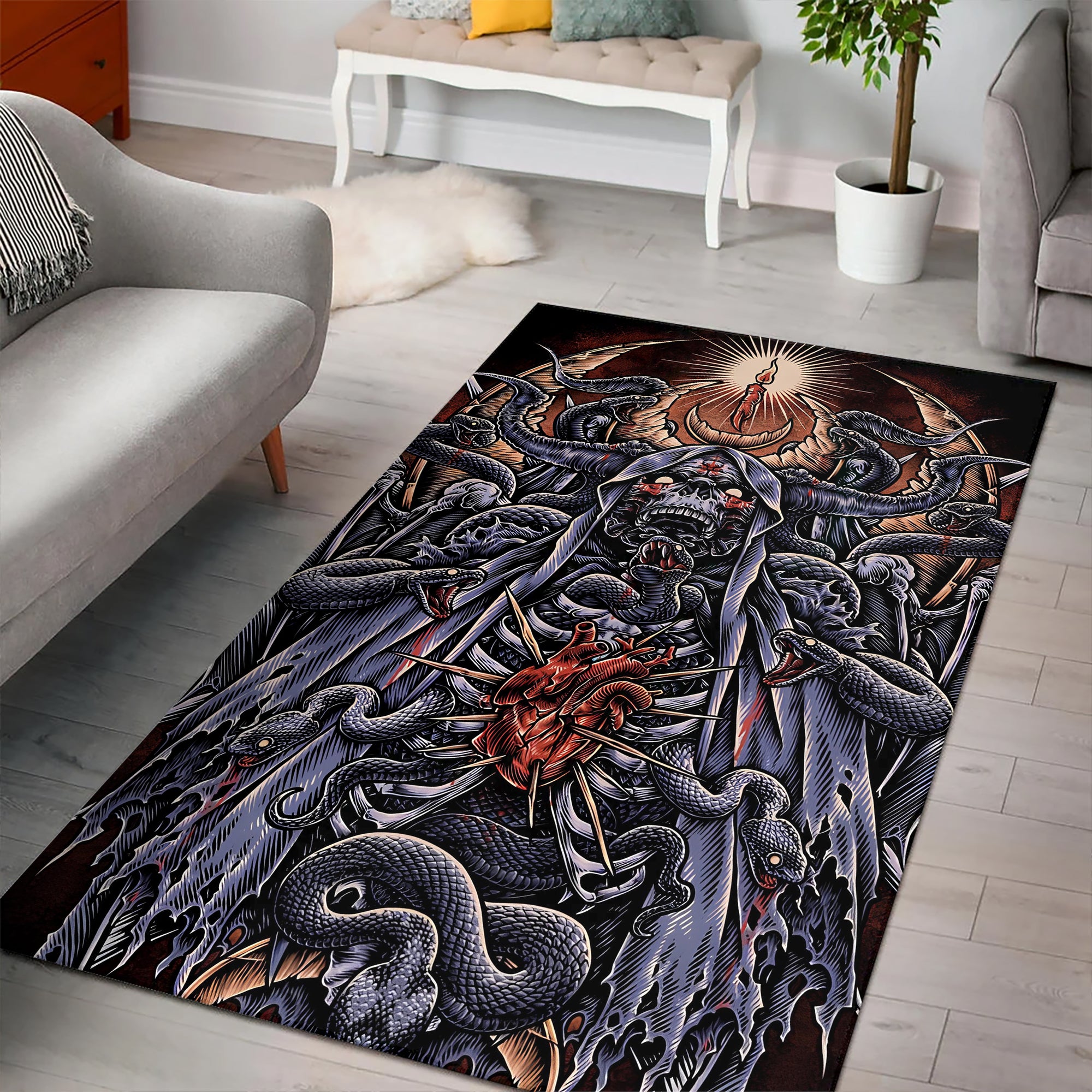 Serpent's Covenant Design Halloween Vibes Area Rug - TH02