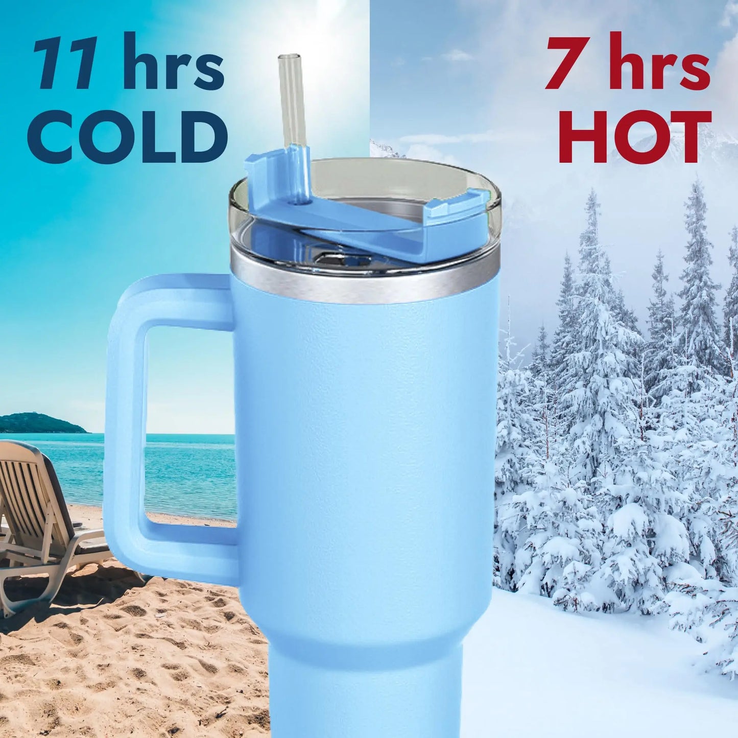 Stainless Steel Sports Tumbler 40oz Insulated Cup