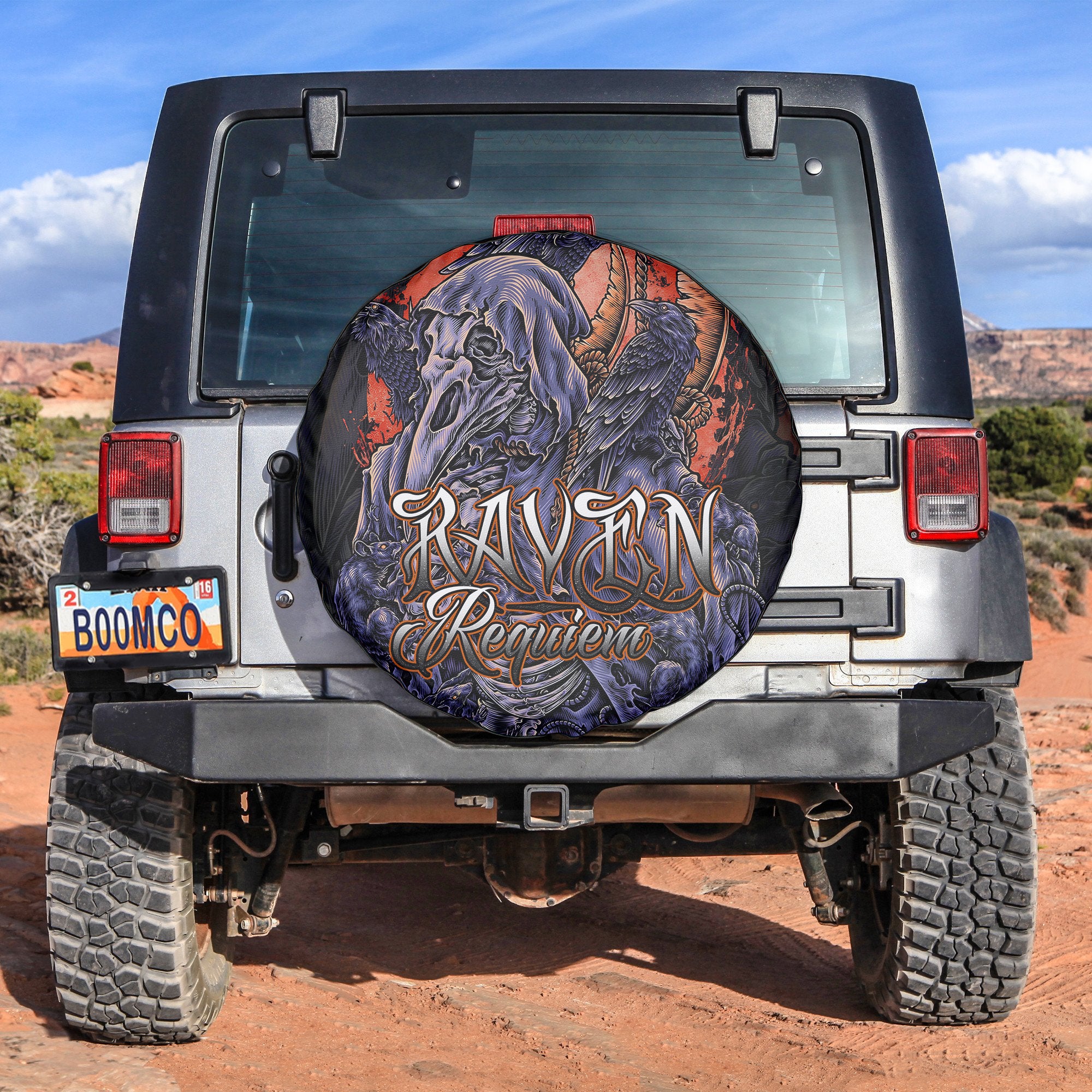 Raven Requiem Design Halloween Vibes Spare Tire Cover - TH02