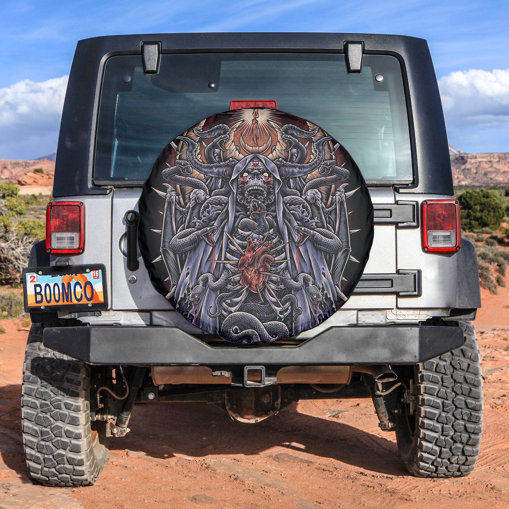 Serpent's Covenant Design Halloween Vibes Spare Tire Cover - TH02