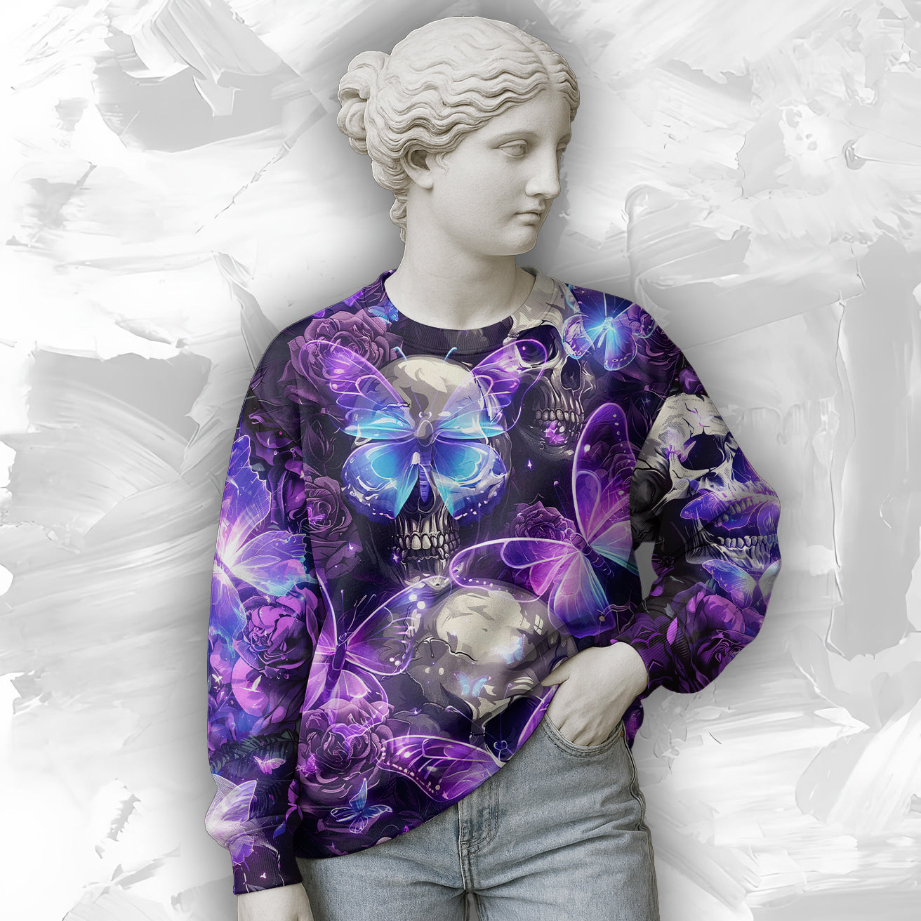 Nocturne Wings Design Halloween Vibes Sweatshirt - TH02