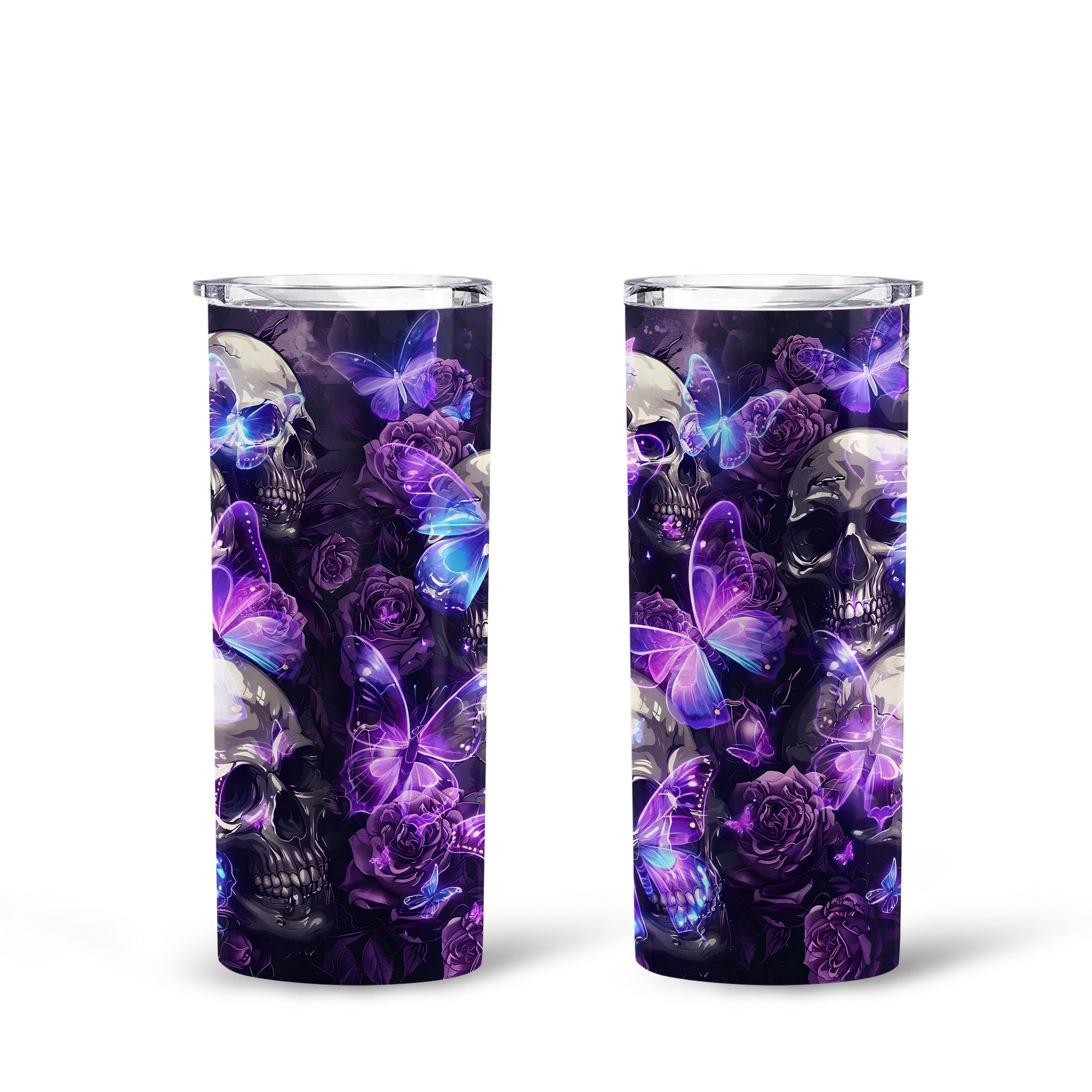 Nocturne Wings Design Halloween Vibes Skinny Tumbler – 20oz - TH02
