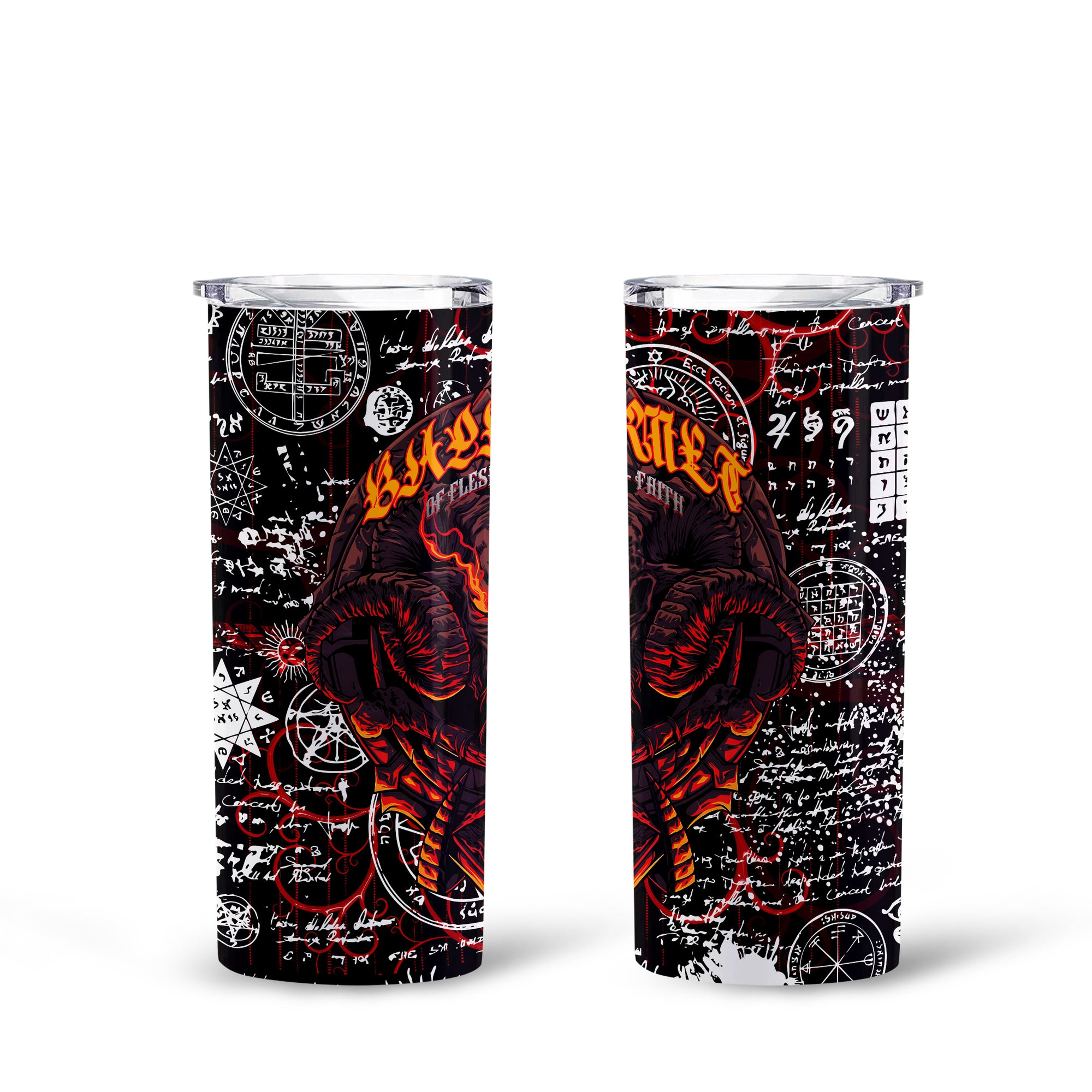 Baphomet Design Halloween Vibes Skinny Tumbler – 20oz - TH02