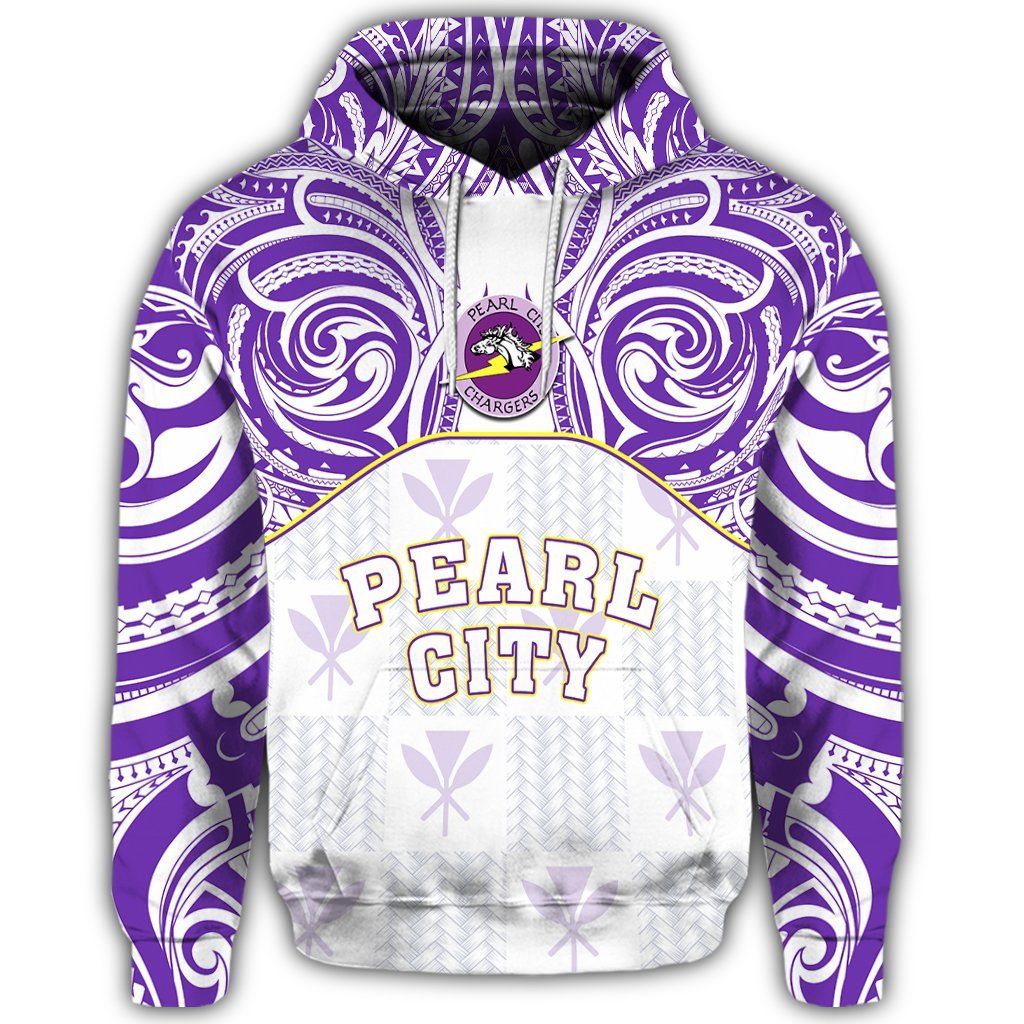 Hawaii Kanaka Pearl City High School Demodern Style Hoodie Unisex