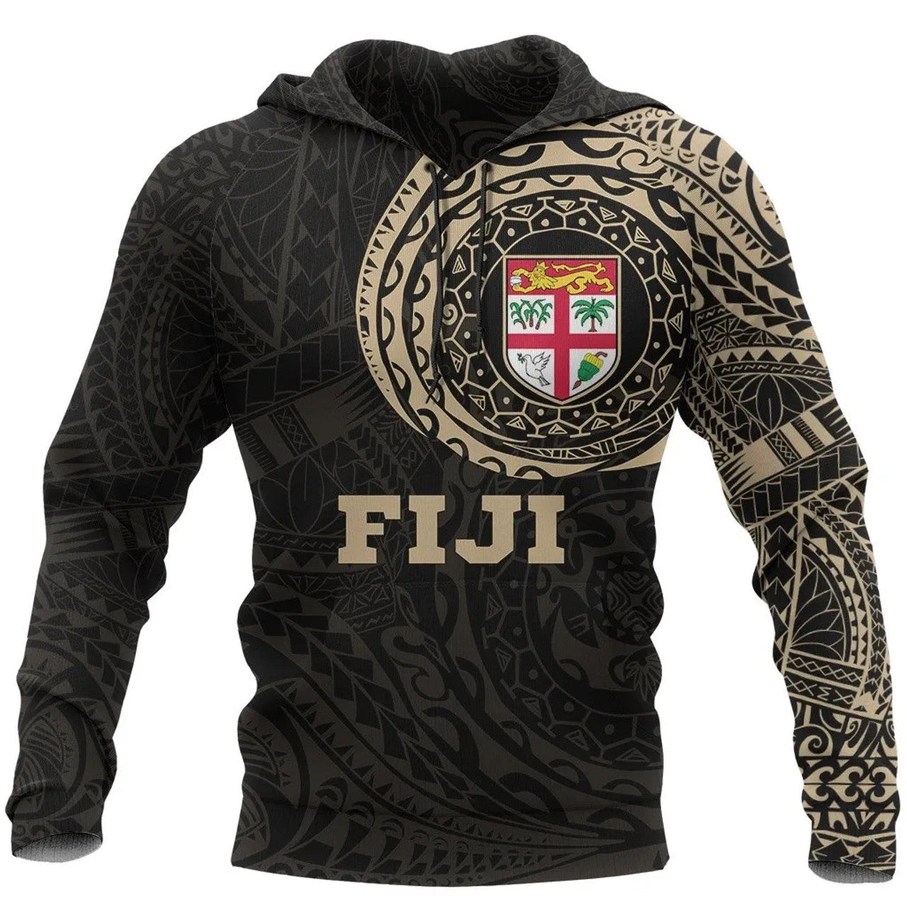 Fiji Seal Polynesian Tattoo Style Hoodie Unisex