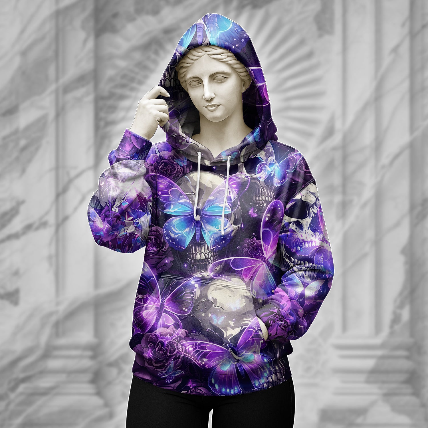 Nocturne Wings Design Halloween Vibes Hoodie - TH02