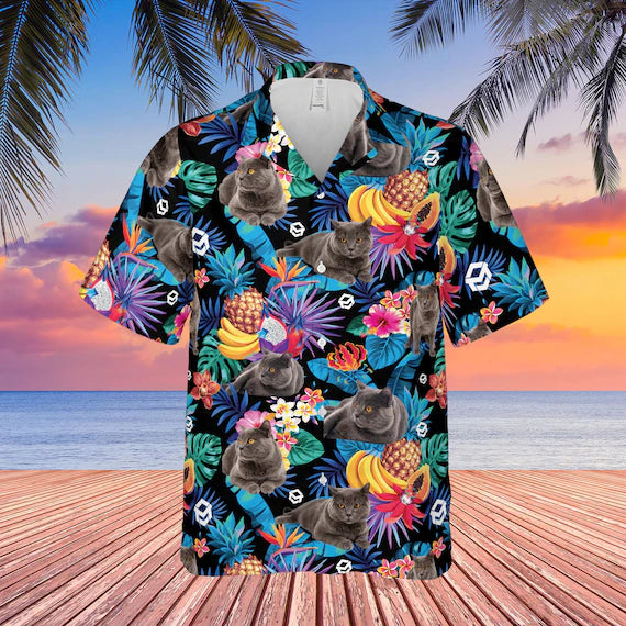Cat Fruit Tropical Hawaiian Shirt For Men/Women