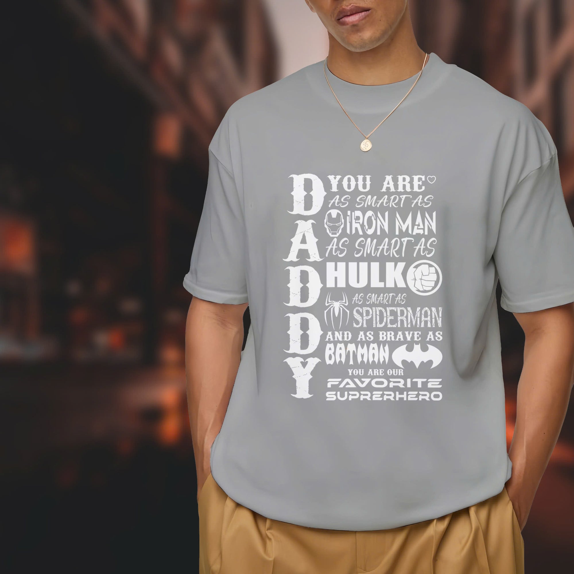 Daddy You Are Our Favorite Supperhero - 2D T-Shirt For Men/Women - TH02