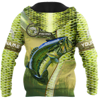 Personalized - Bass Master Fishing Camo Hoodie Unisex