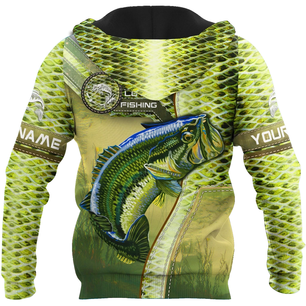 Personalized - Bass Master Fishing Camo Hoodie Unisex