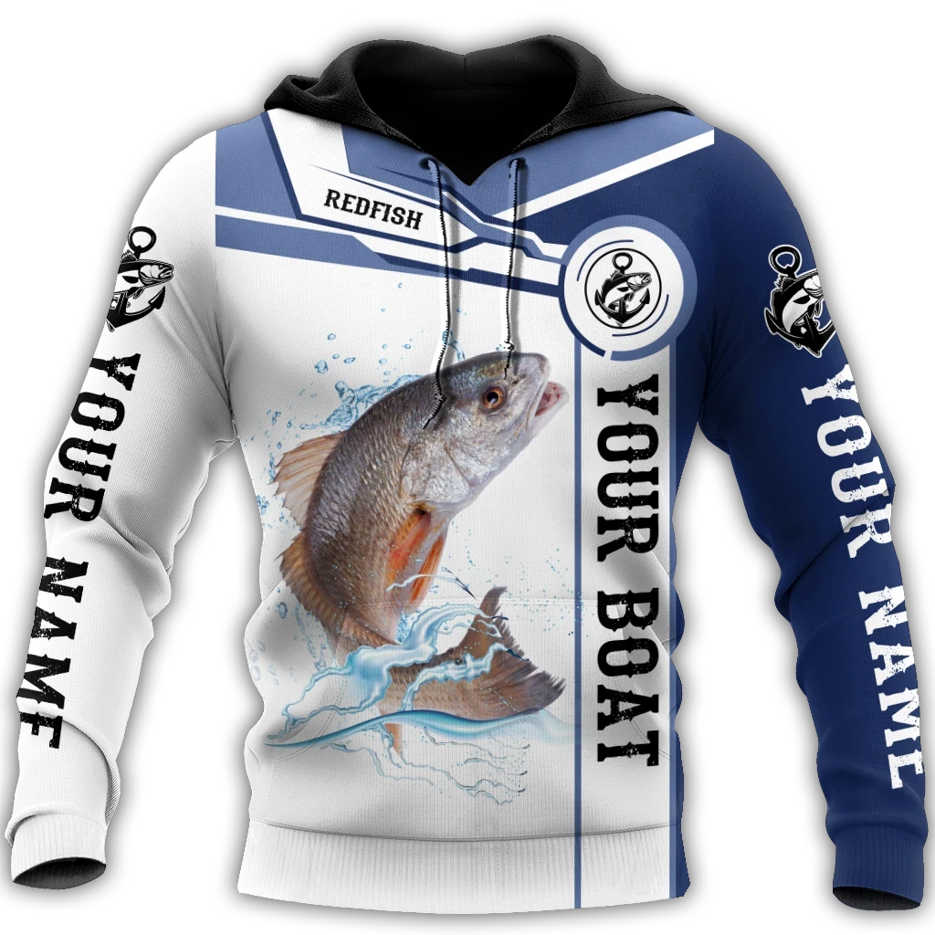 Personalized - Redfish Fishing Catch And Release Hoodie Unisex