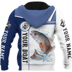 Personalized - Redfish Fishing Catch And Release Hoodie Unisex