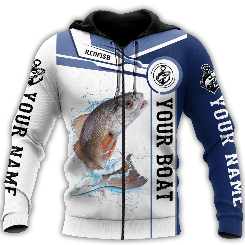 Personalized - Redfish Fishing Catch And Release Hoodie Unisex