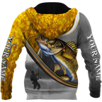 Personalized - Walley Fishing Fisherman Camo Hoodie Unisex