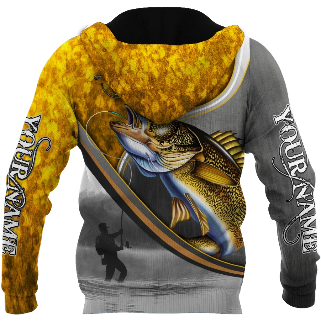 Personalized - Walley Fishing Fisherman Camo Hoodie Unisex