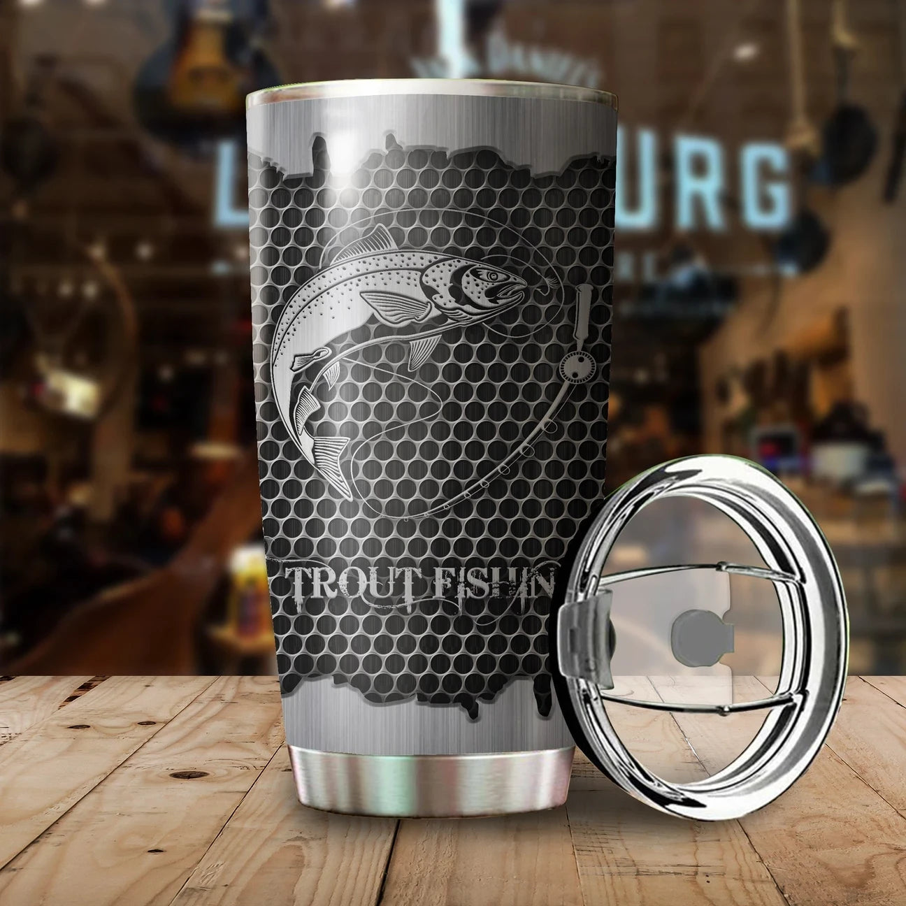 Trout Fishing Metal Stainless Steel Tumbler – 20oz/30oz