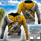 Personalized - Walley Fishing Fisherman Camo Hoodie Unisex