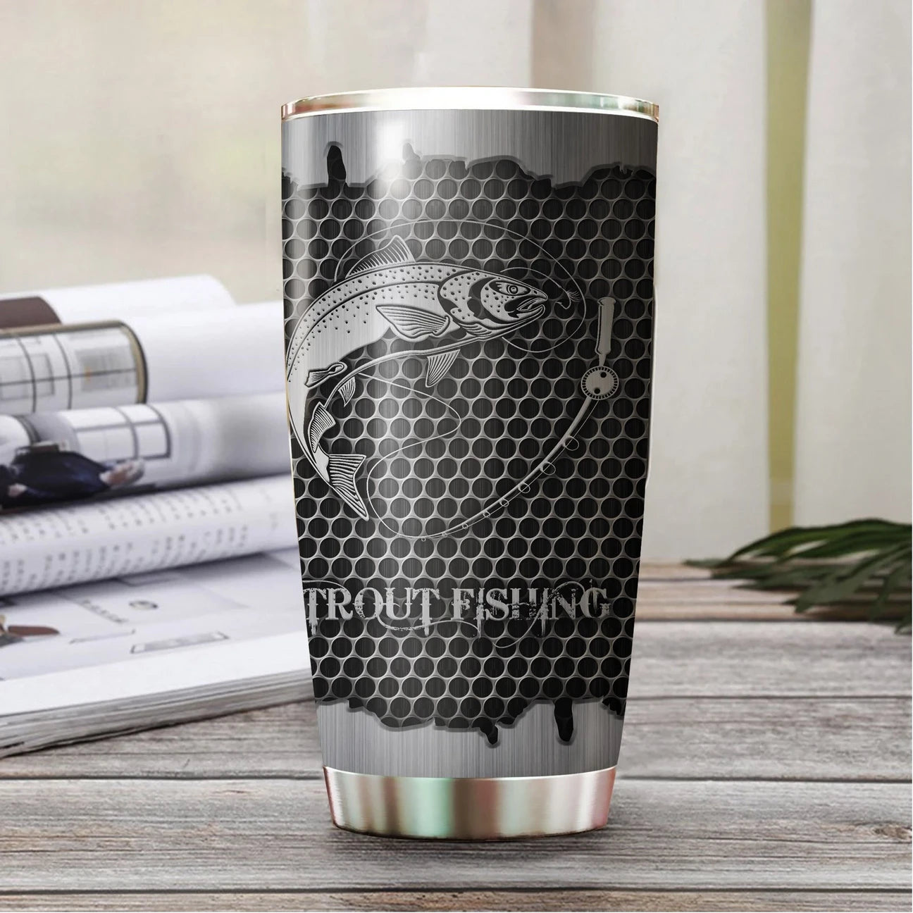Trout Fishing Metal Stainless Steel Tumbler – 20oz/30oz