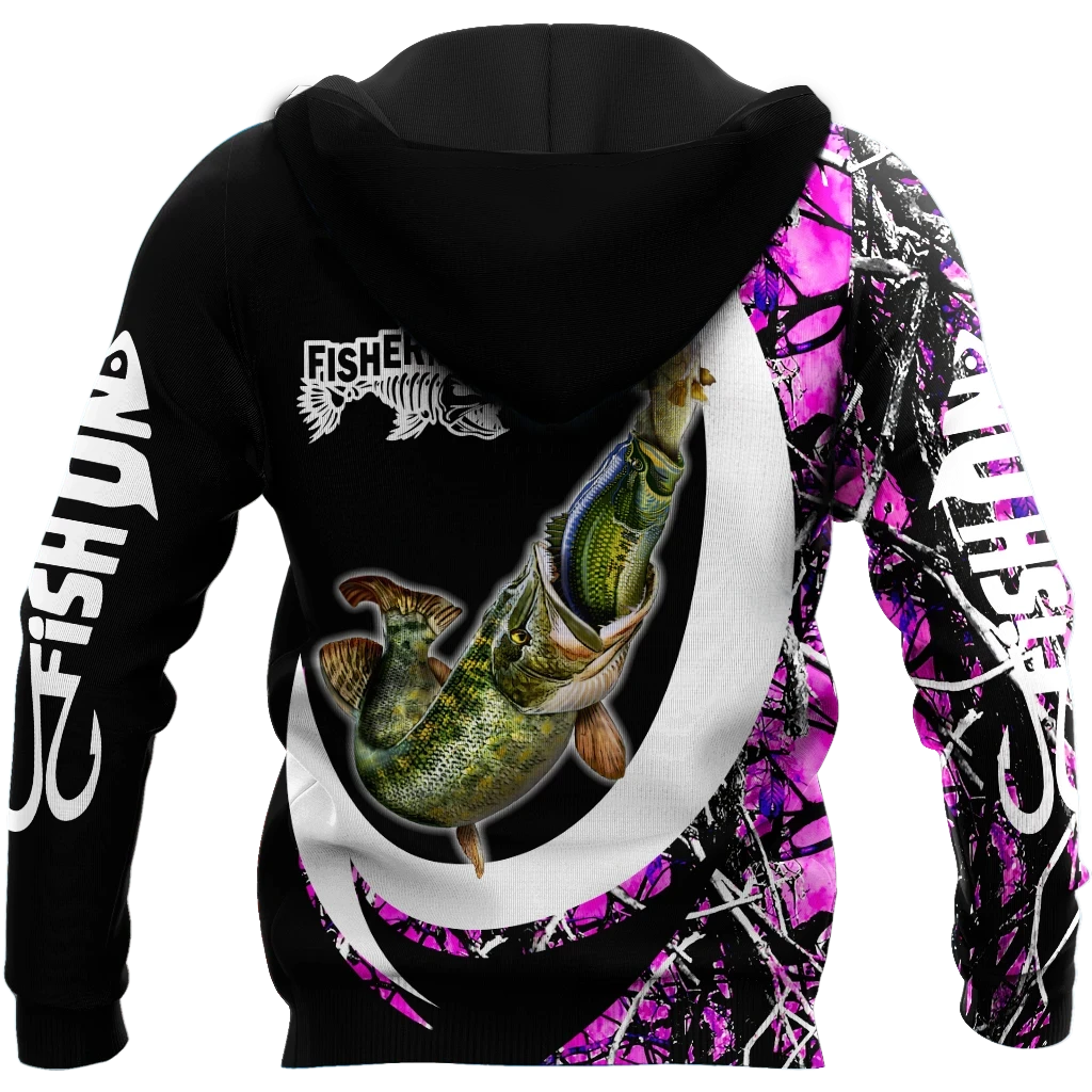 Personalized - The Great Fish Eats The Small Country Girl Camo Hook Hoodie Unisex