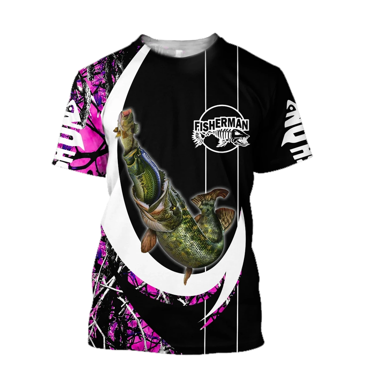Personalized The Great Fish Eats The Small Country Girl Camo Hook T-Shirt