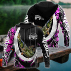 Personalized - The Great Fish Eats The Small Country Girl Camo Hook Hoodie Unisex