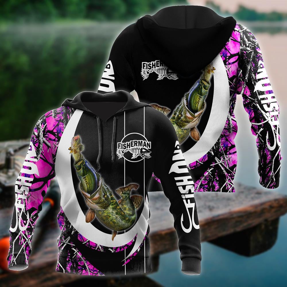 Personalized - The Great Fish Eats The Small Country Girl Camo Hook Hoodie Unisex