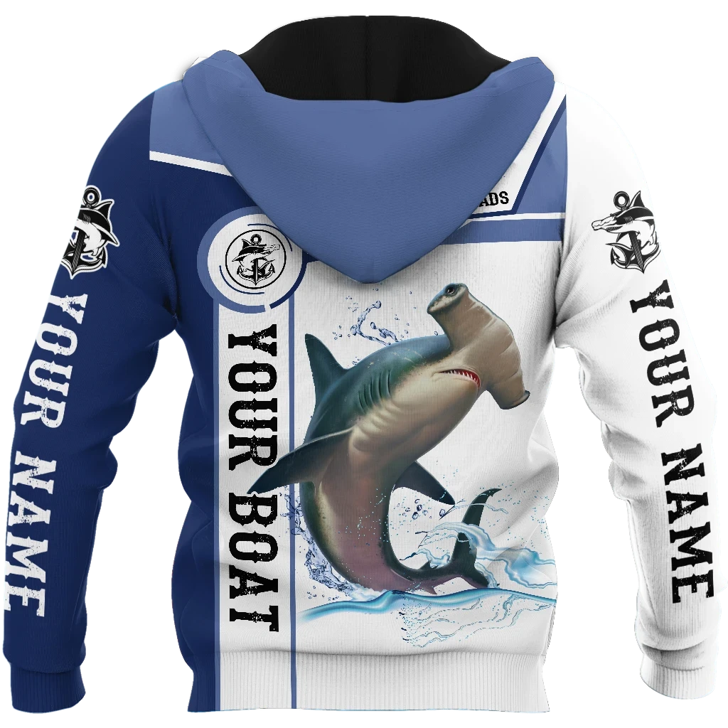 Personalized - Hammerhead Shark Fishing Team Catch And Release Hoodie Unisex