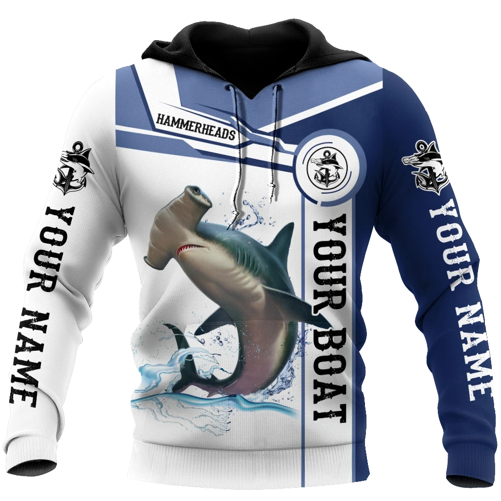 Personalized - Hammerhead Shark Fishing Team Catch And Release Hoodie Unisex