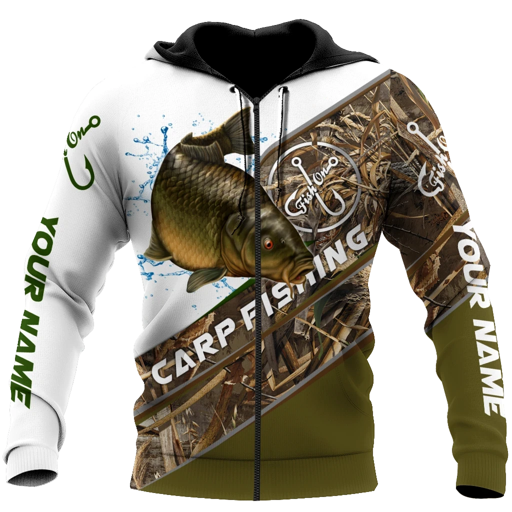 Personalized - Carp Fishing Camo Hoodie Unisex