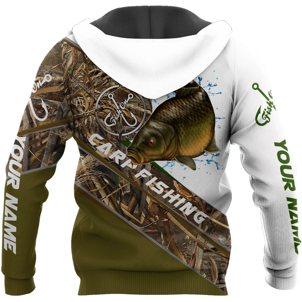 Personalized - Carp Fishing Camo Hoodie Unisex