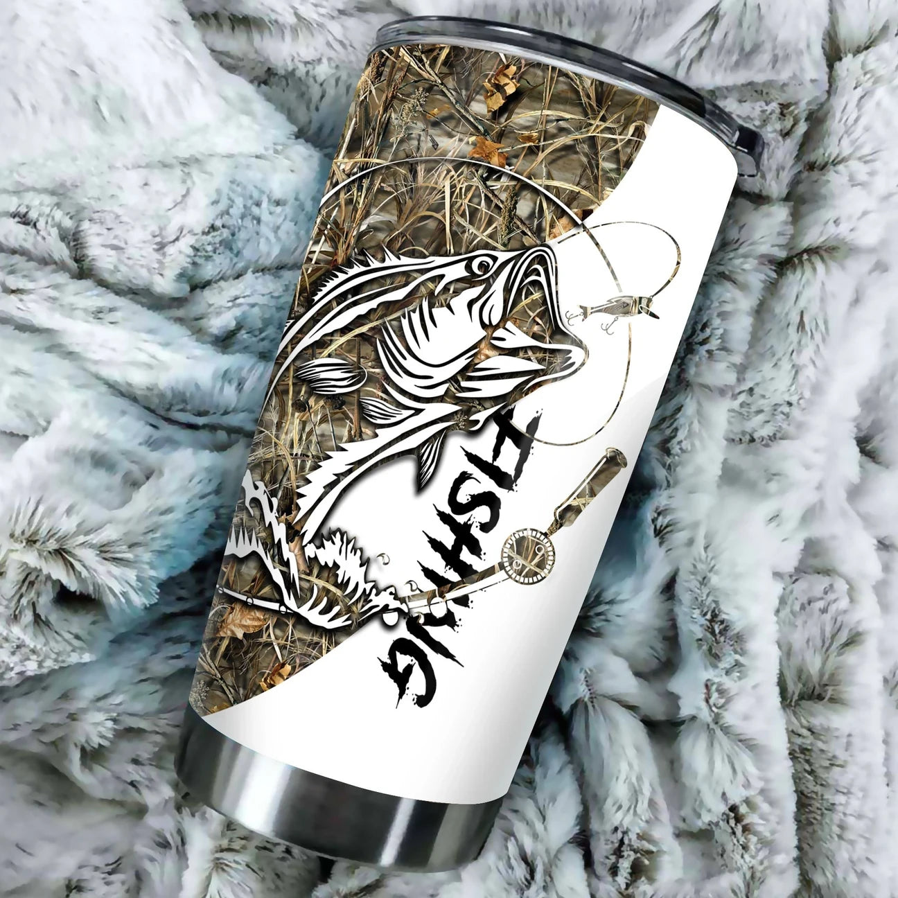 Bass Fishing Sport Stainless Steel Tumbler – 20oz/30oz