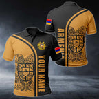 Personalised Armenia Half Black Polo Shirt - AL01